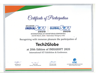 Certificate of Indiasoft Participation